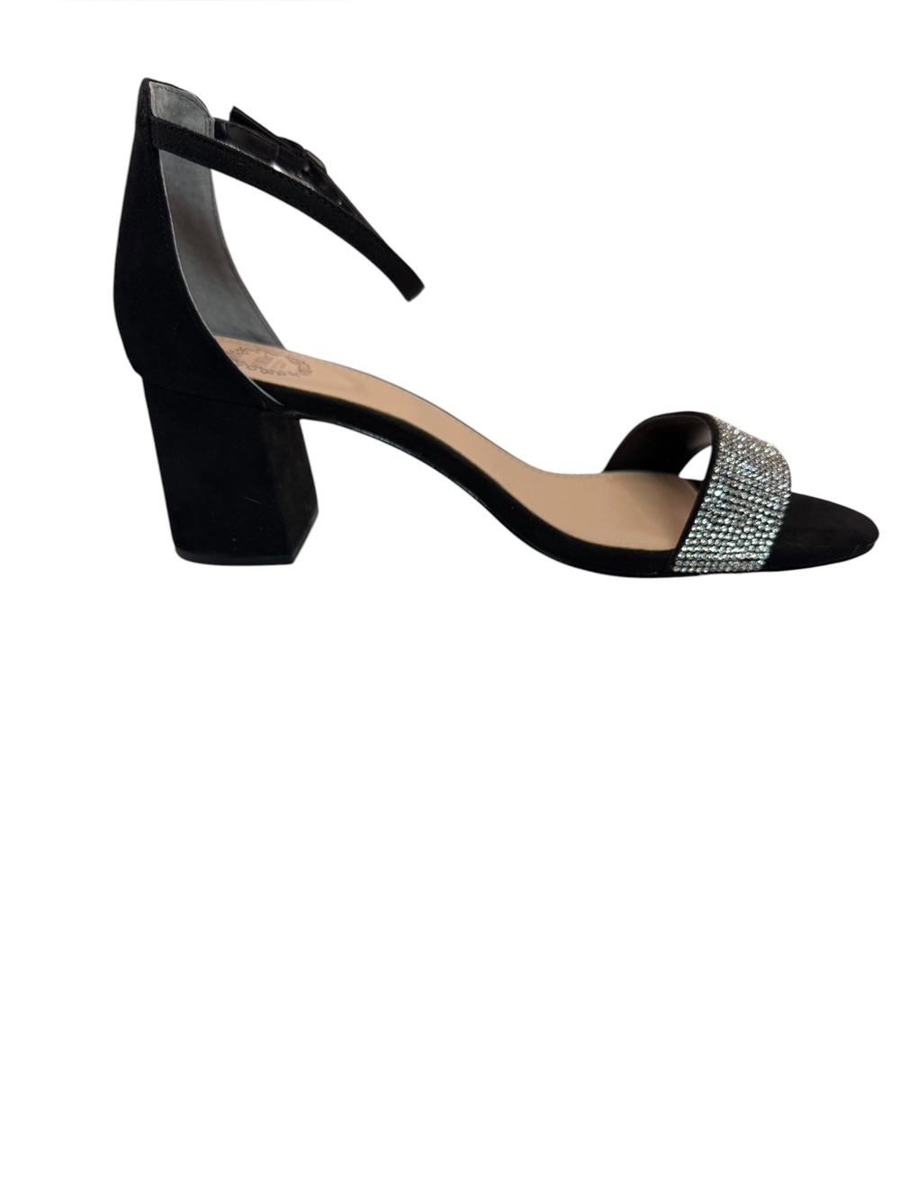 I. Miller Black Rhinestone Ankle Strap Block Heel Sandals Size 8.5M - Picture 3 of 10